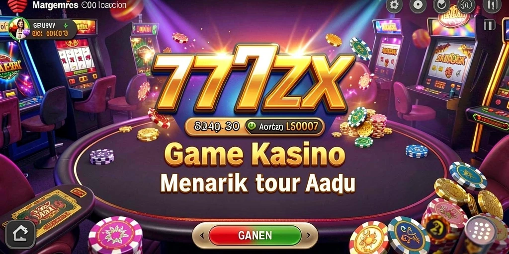 Tampilan gameplay Kasino yang mengasyikkan di 777ZX.