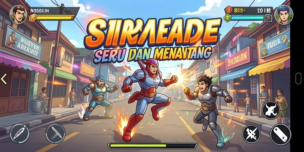 Gambaran gameplay seru dari 8II dengan aksi Arcade yang cepat.