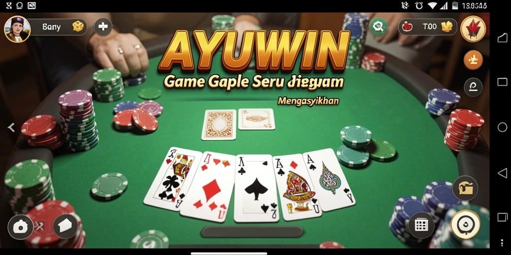 Tampilan gameplay seru AYUWIN saat bermain Gaple.