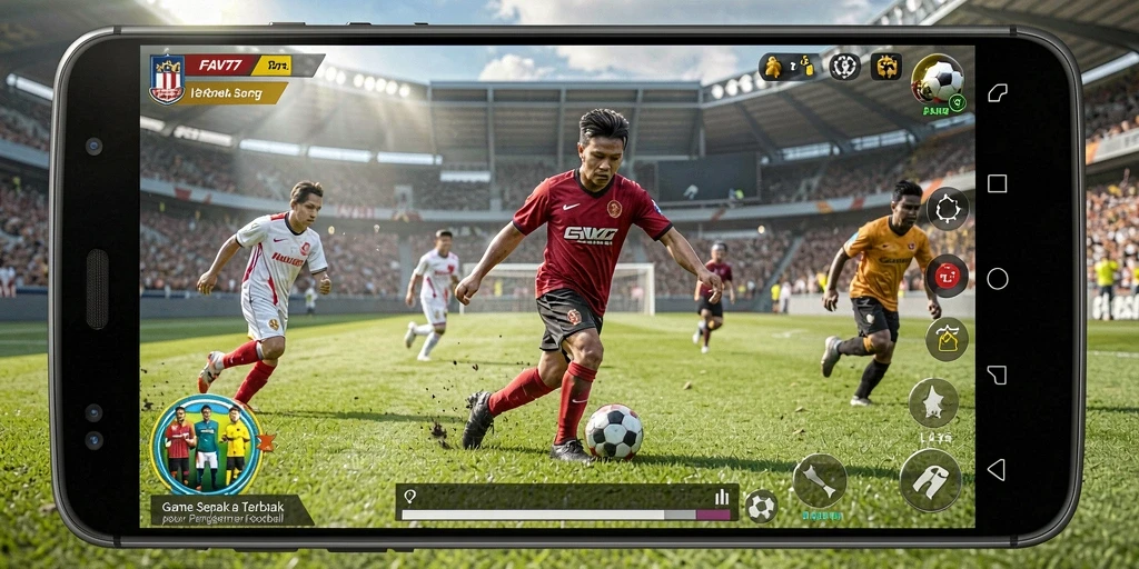 Tampilan menarik dari gameplay sepak bola di FAV77.