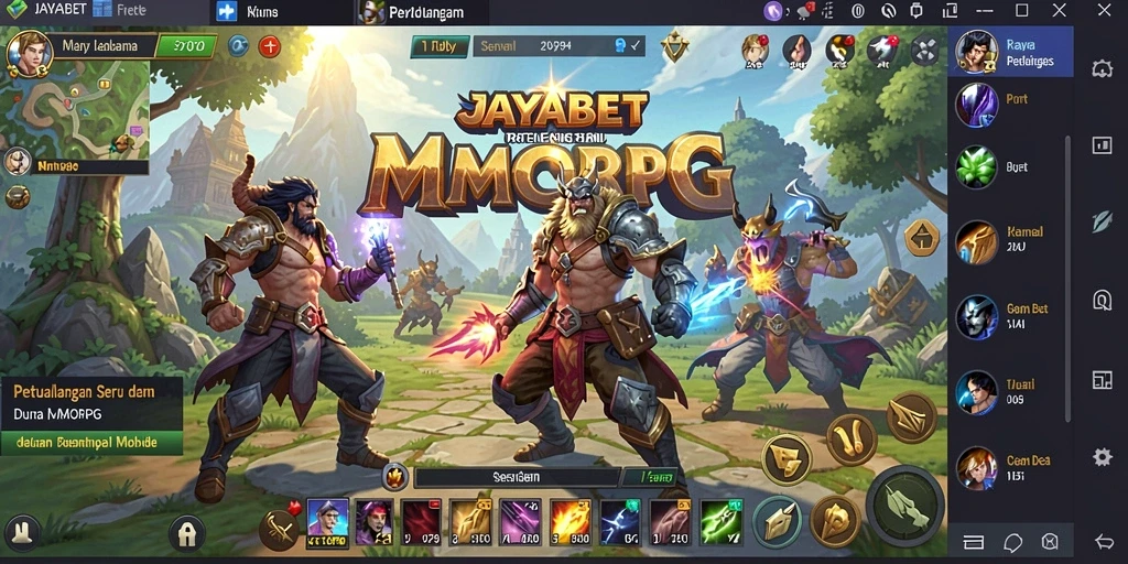 Screenshot gameplay JAYABET yang menampilkan aksi seru dalam dunia MMORPG.