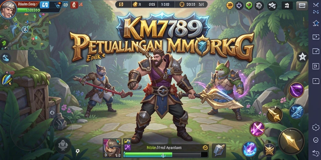 Gameplay seru di dunia fantasi MMORPG.