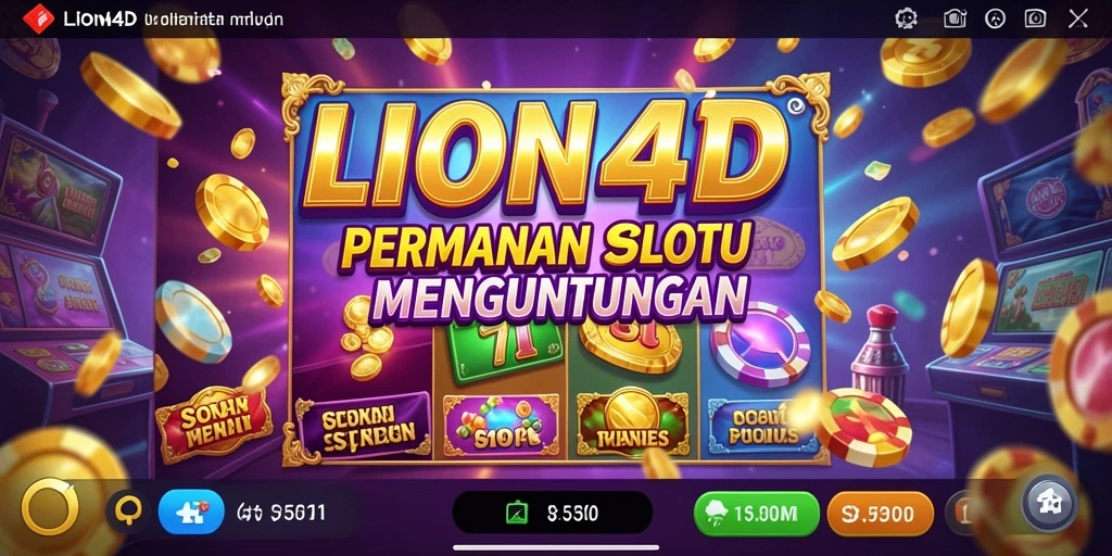 Tampilan gameplay slot LION4D yang penuh warna dan dinamis.