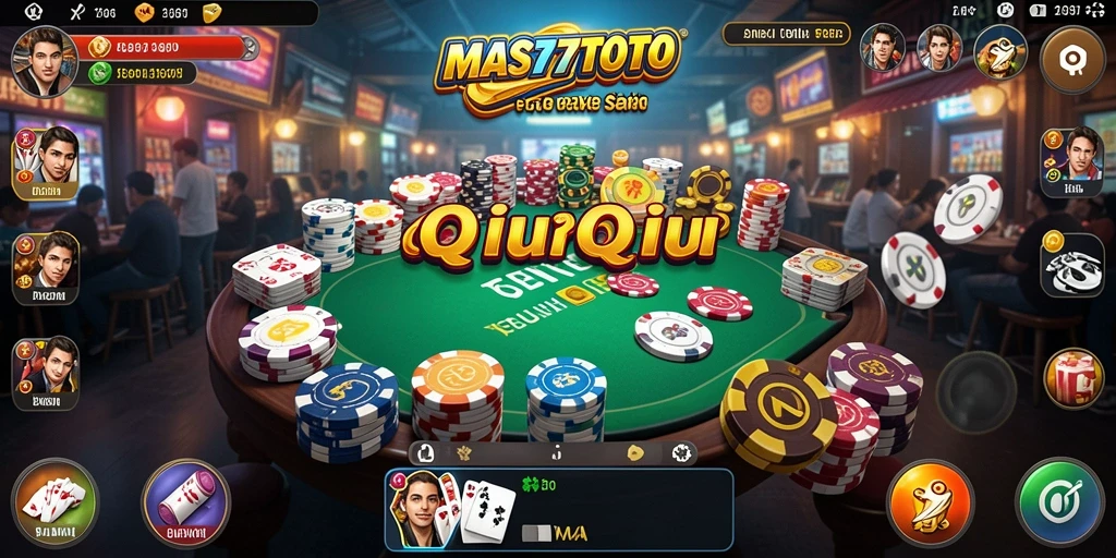 Tampilan menarik dalam gameplay QiuQiu di MAS77TOTO.