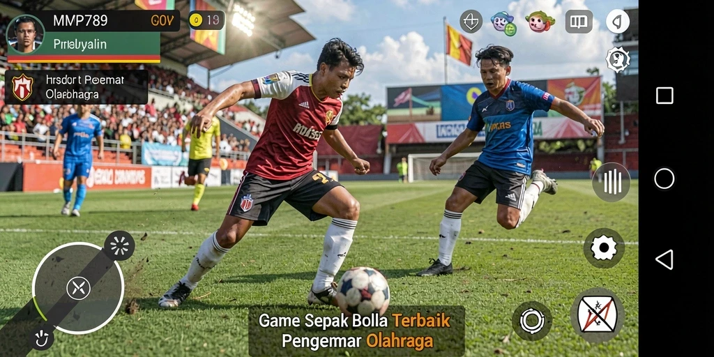 Tampilan gameplay sepak bola yang mendebarkan di MVP789.