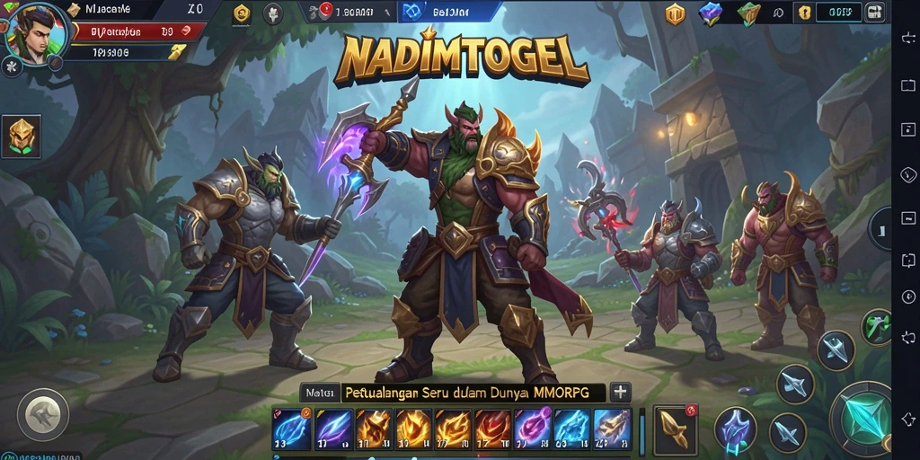 Tangkapan layar menampilkan aksi seru dalam permainan MMORPG NADIMTOGEL.