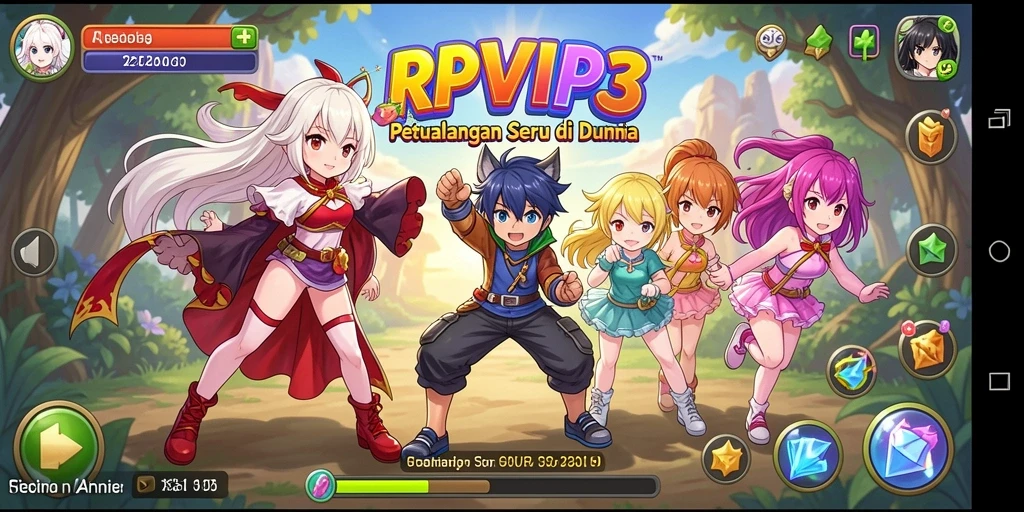 Screenshot RPVIP3 yang menampilkan aksi seru dalam permainan Anime.
