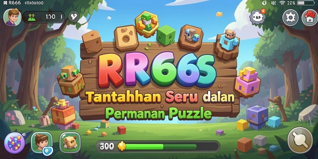 Screenshot permainan RR666 menampilkan tantangan puzzle yang menarik.