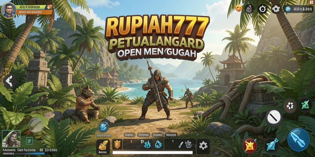 Screenshot RUPIAH777 menampilkan karakter dalam aksi eksplorasi dunia Open World.