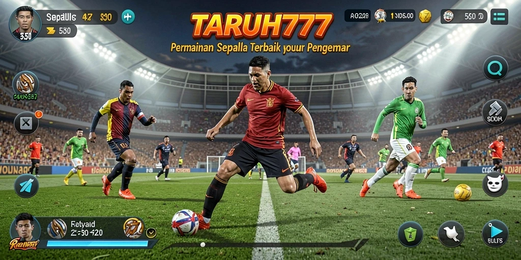 Gameplay mendebarkan dalam TARUH777, tunjukkan skill sepak bola Anda.