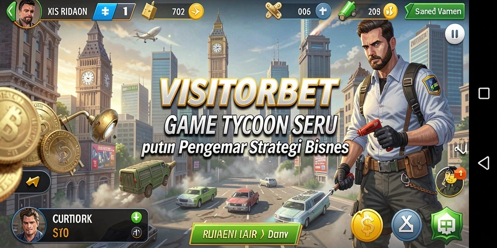 Tampilan gameplay menarik dari VISITORBET dengan elemen Tycoon yang mendalam.